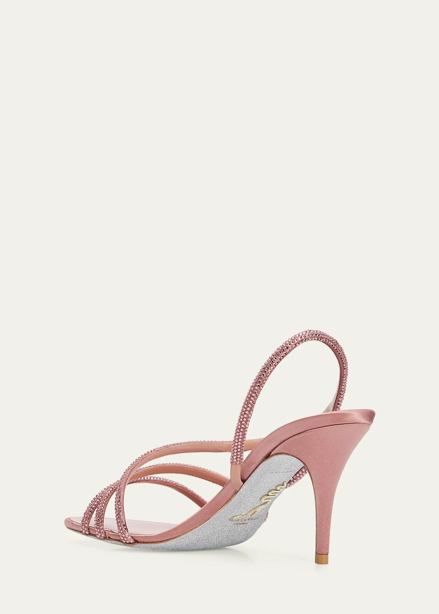 Rene Caovilla80mm Cleo Crystal Satin Sandals