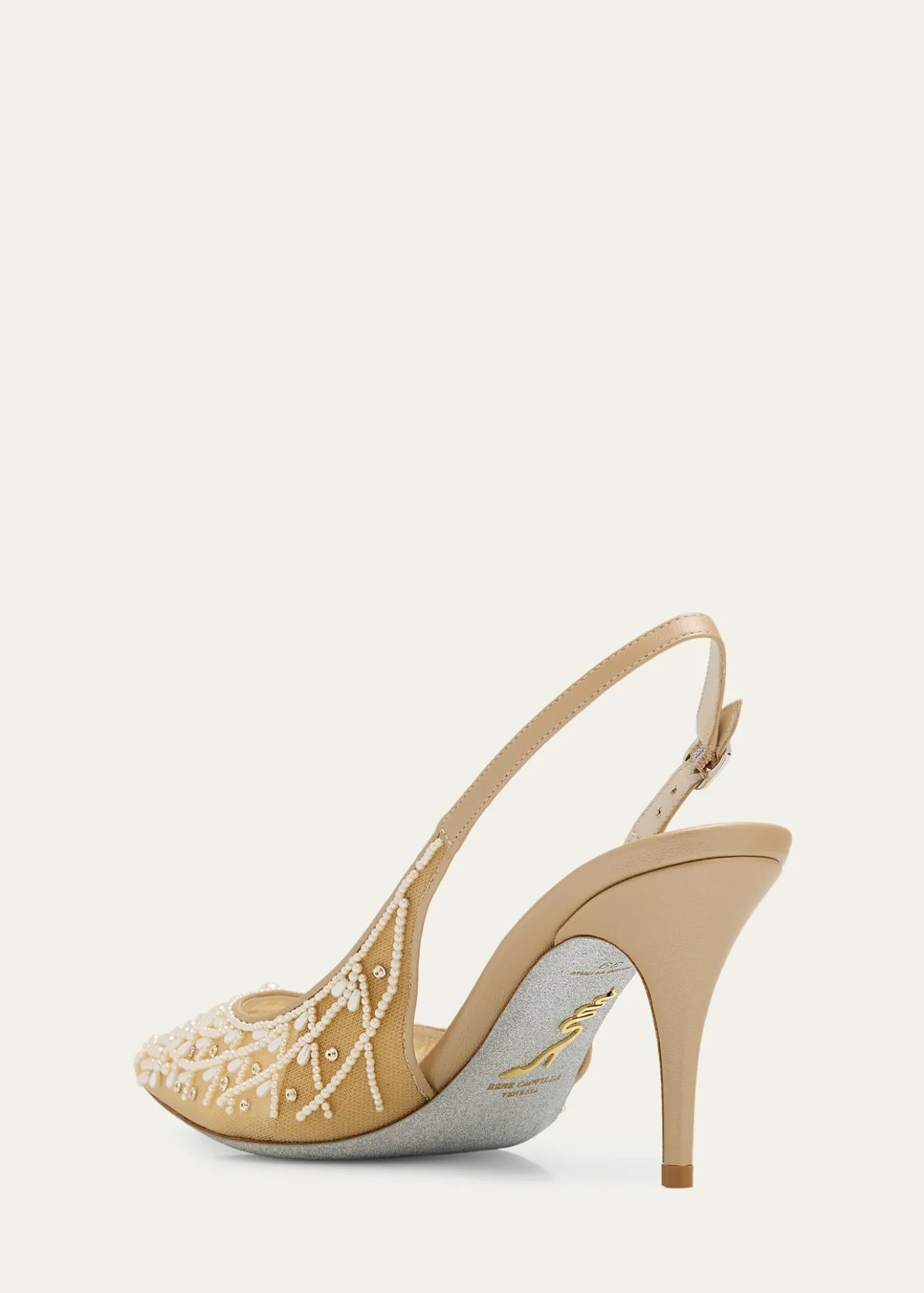 Rene Caovilla80mm Embellished Net Tulle Pumps