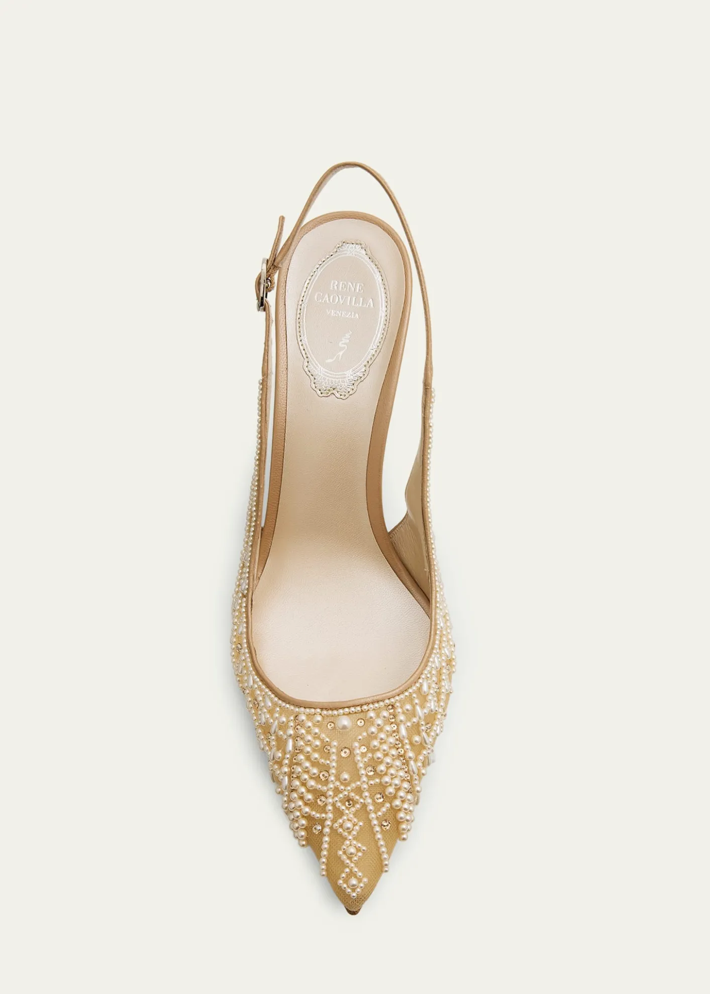 Rene Caovilla80mm Embellished Net Tulle Pumps