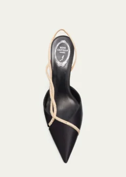 Rene Caovilla80mm Embellished Braided Satin Pumps