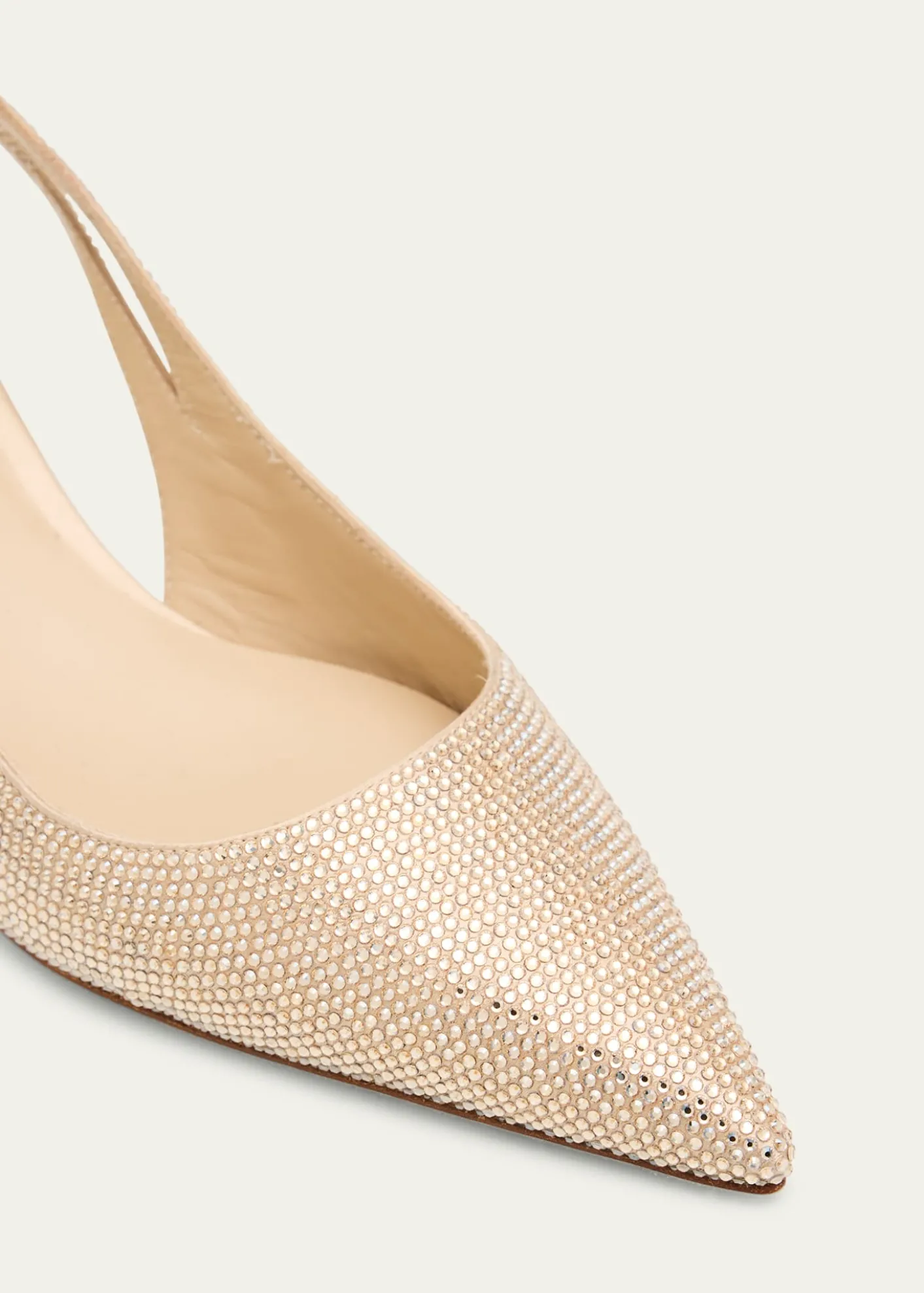Rene CaovillaOlivia Embellished Satin Slingback Pumps