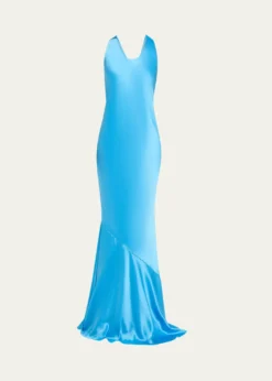 RetrofeteAlison Satin Halter Gown