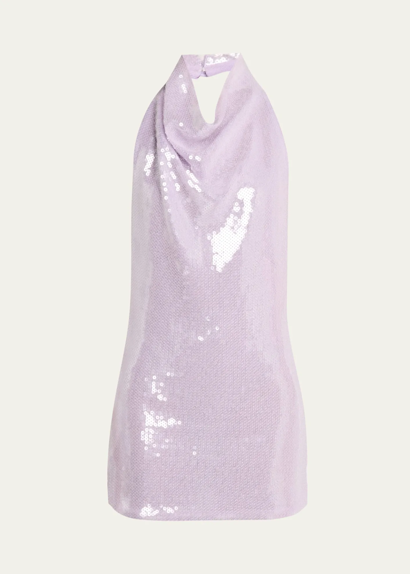 RetrofeteAvenya Sequined Halter Mini Dress
