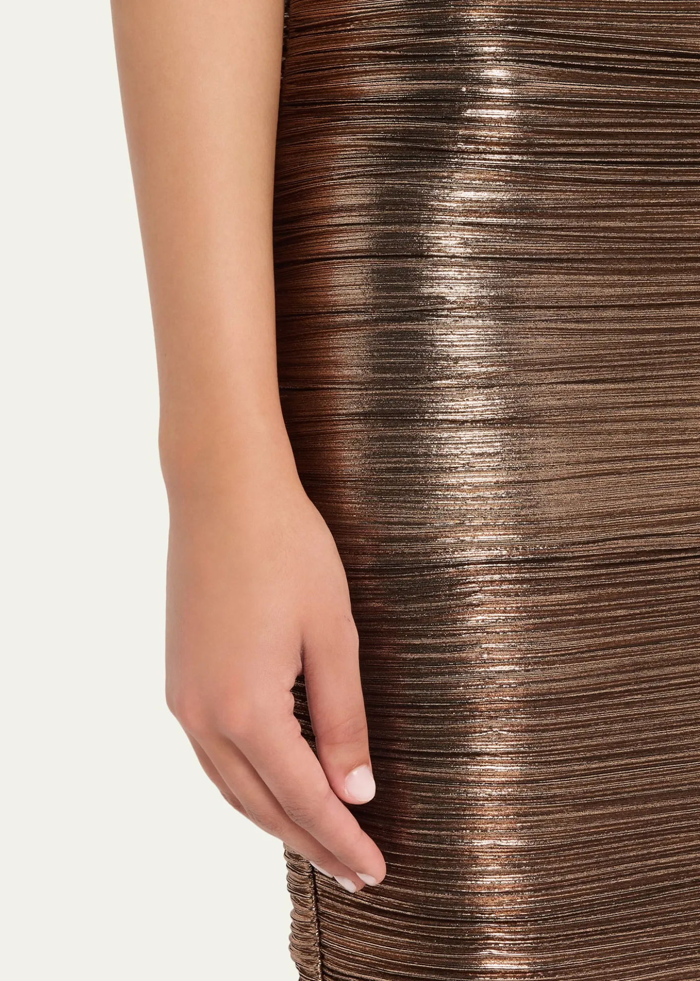 RetrofeteCalypsa Strapless Lamé Midi Dress