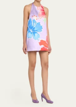 RetrofeteDrexley Floral Halter Mini Dress