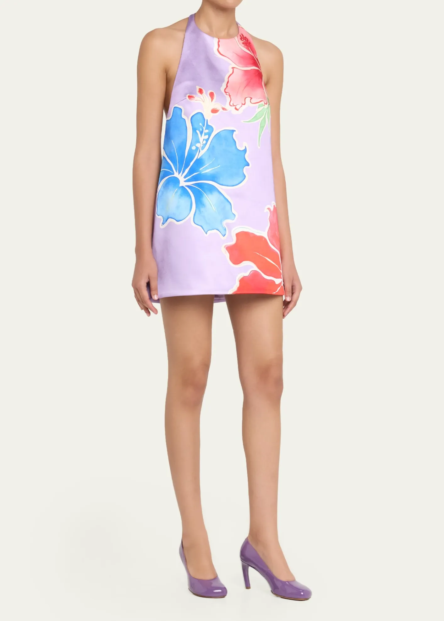 RetrofeteDrexley Floral Halter Mini Dress