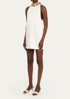 RetrofeteGiacinta Embellished Satin Mini Dress