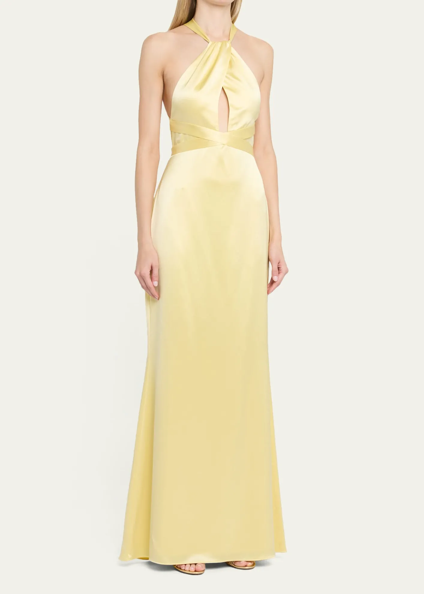 RetrofeteMagnolia Satin Halter Dress