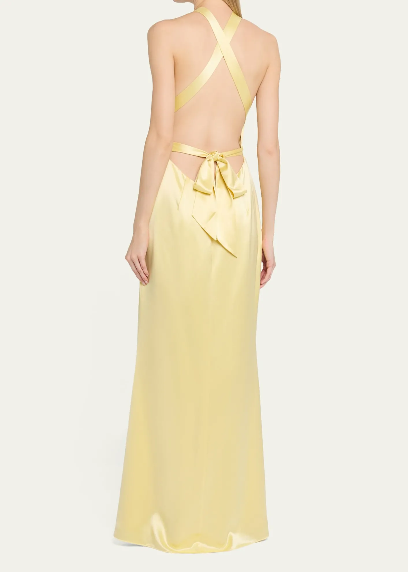 RetrofeteMagnolia Satin Halter Dress