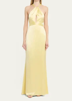 RetrofeteMagnolia Satin Halter Dress