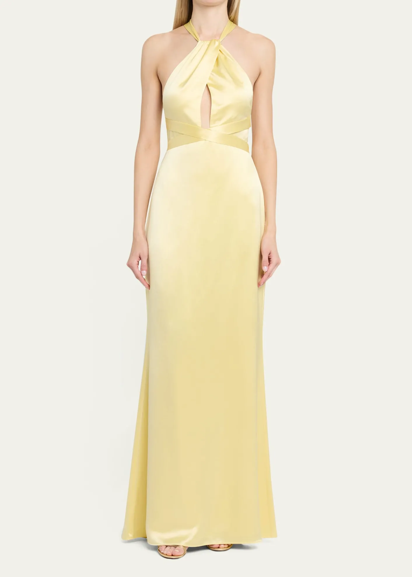 RetrofeteMagnolia Satin Halter Dress