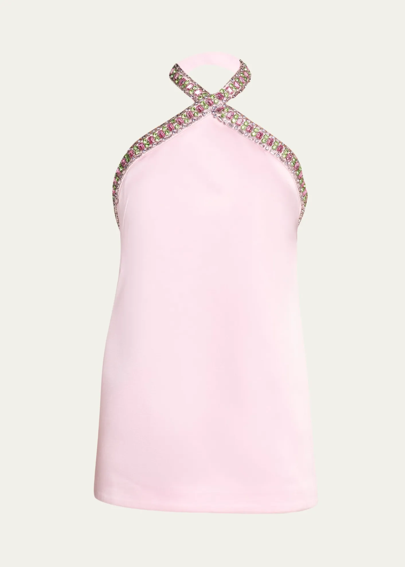 RetrofeteSabry Jeweled Halter Mini Dress