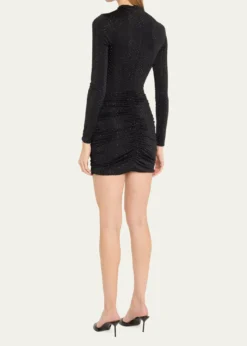 RetrofeteTana Long-Sleeve Embellished Mini Dress