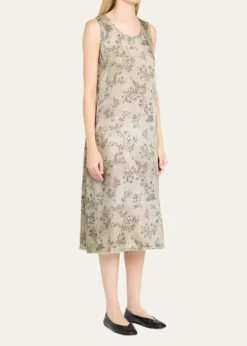 R13Floral Sleeveless Midi Dress