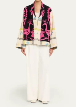 Rianna + NinaEmbroidered Kimono Jacket