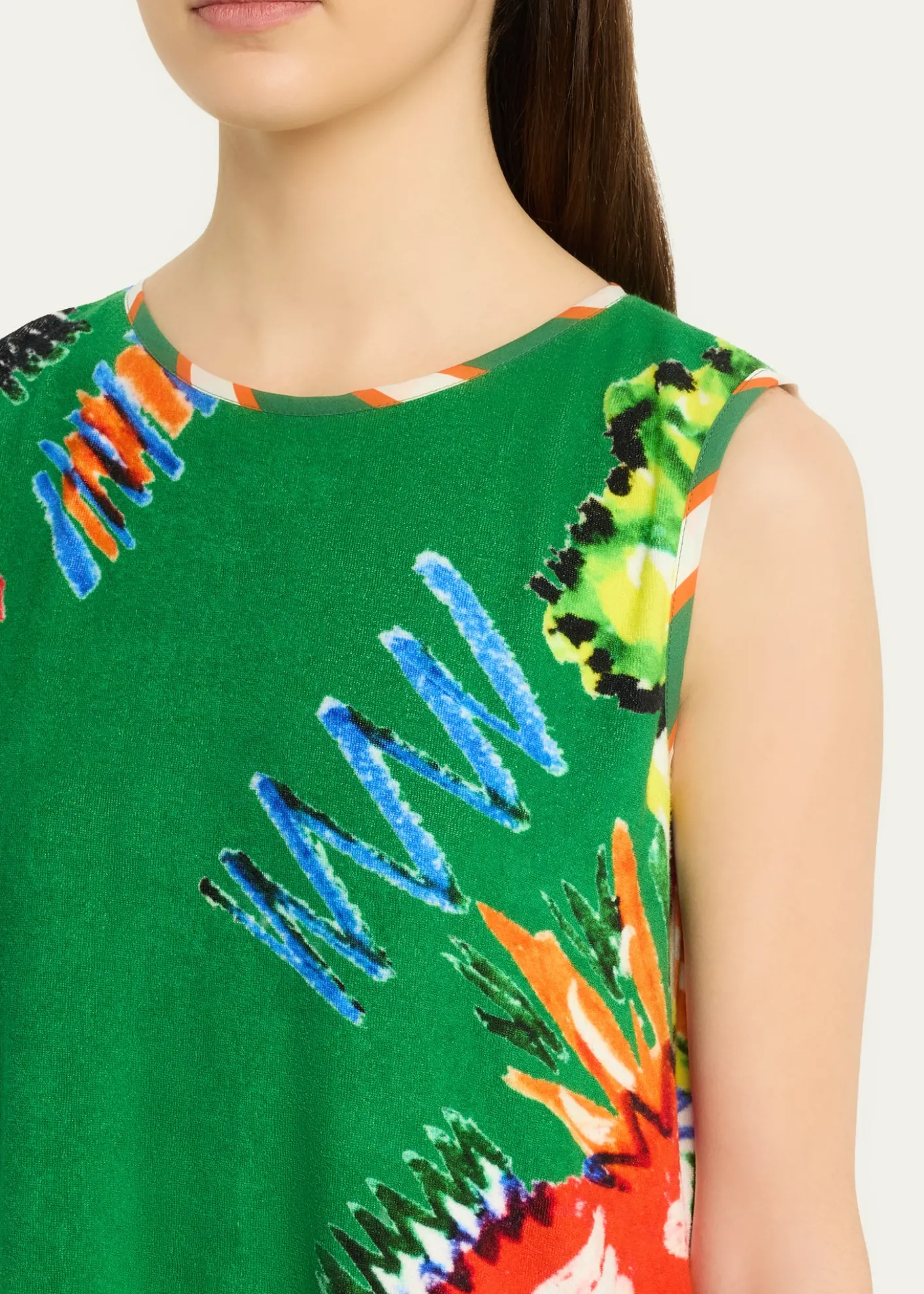 Rianna + NinaSleeveless Abstract-Print Maxi Dress