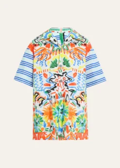Rianna + NinaTropical-Print Cotton Shirt