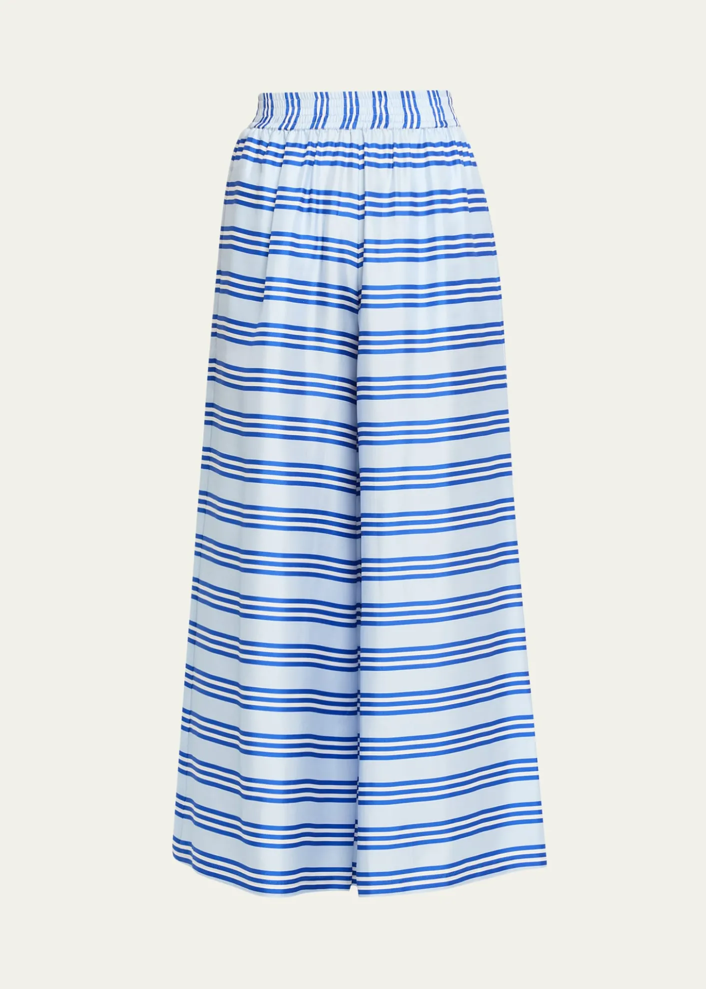Rianna + NinaWide-Leg Striped Silk Pants