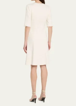 Rickie Freeman for Teri JonBead-Embellished Boucle Dress