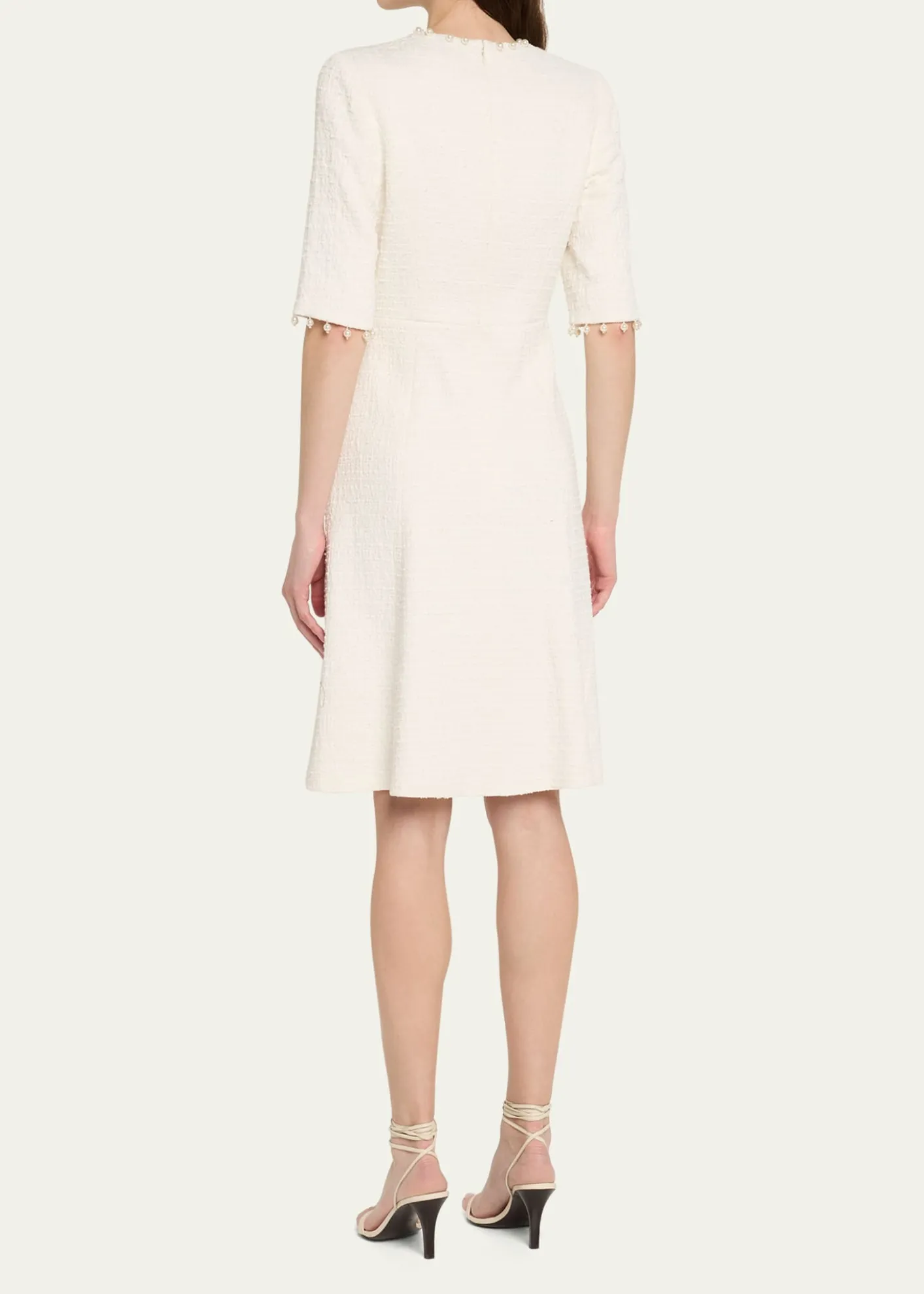 Rickie Freeman for Teri JonBead-Embellished Boucle Dress