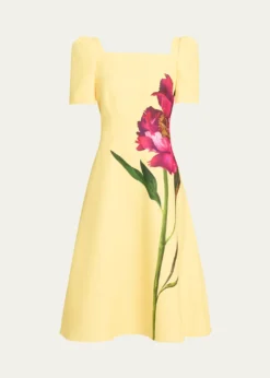 Rickie Freeman for Teri JonFloral-Print Scuba Midi Dress