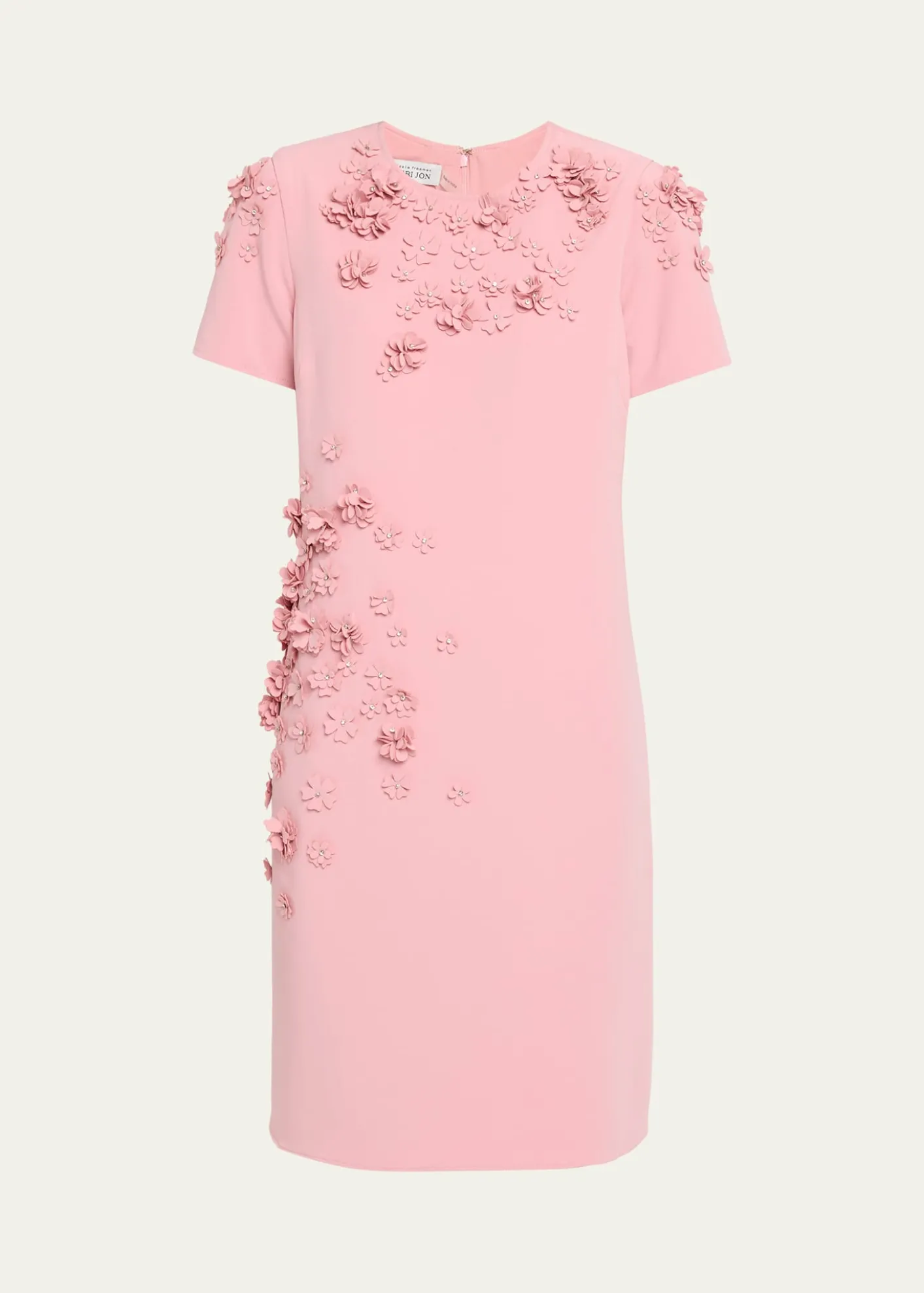Rickie Freeman for Teri JonFloral Applique Crepe Dress