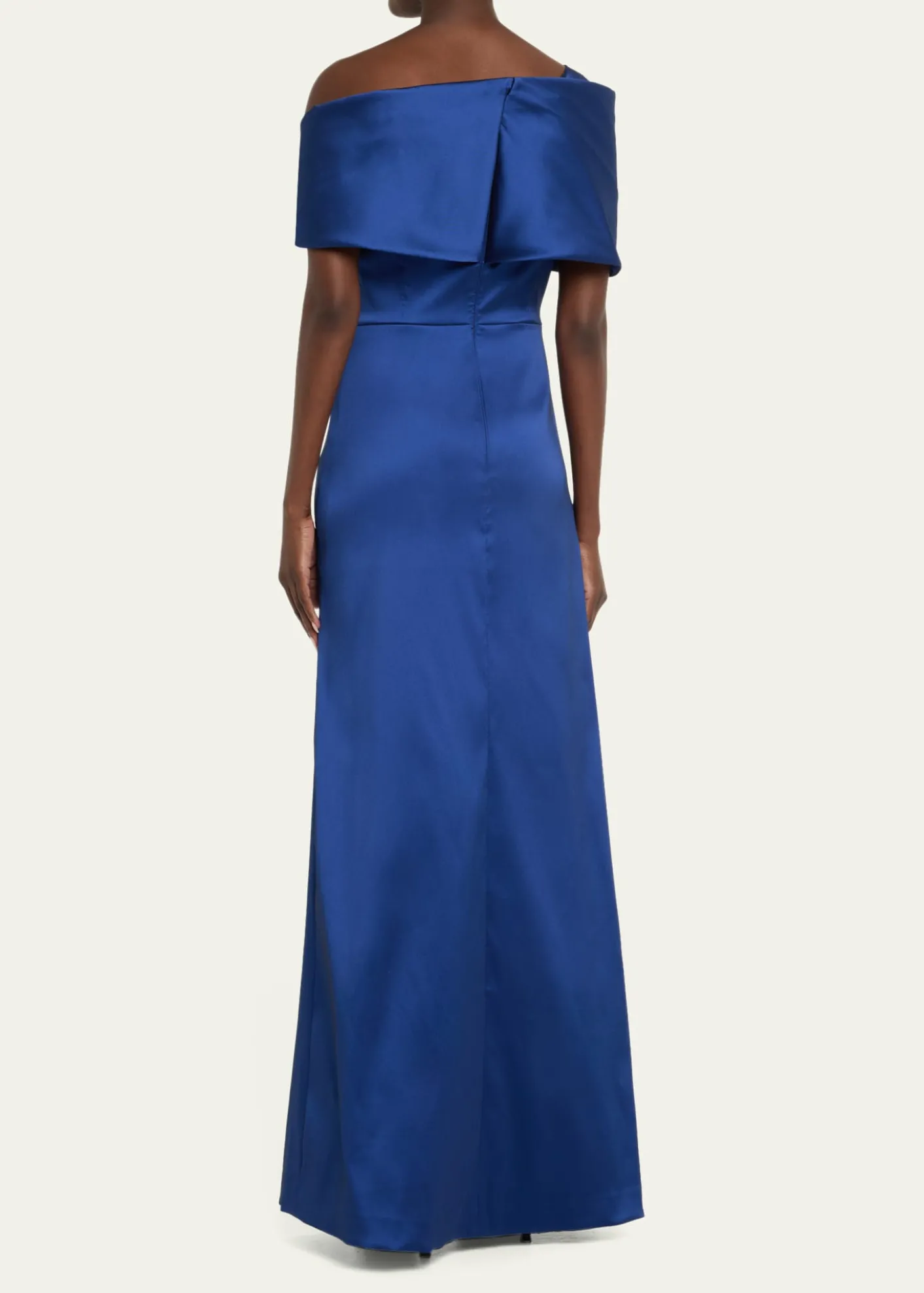 Rickie Freeman for Teri JonOne-Shoulder Stretch Mikado Gown