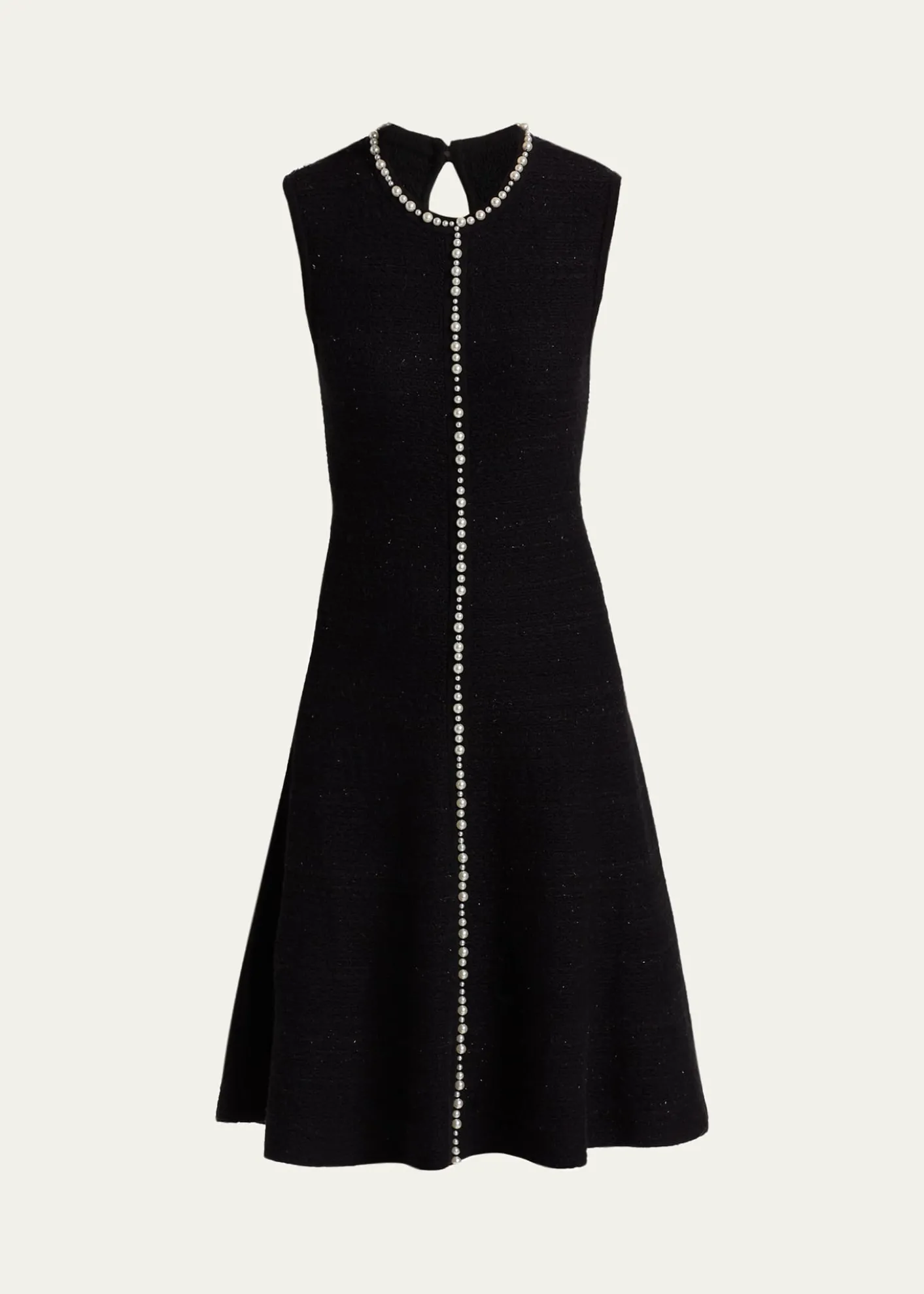 Rickie Freeman for Teri JonSleeveless Beaded Metallic Knit Dress