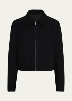 Rick OwensMen's Alice Wool Cropped Full-Zip Blouson