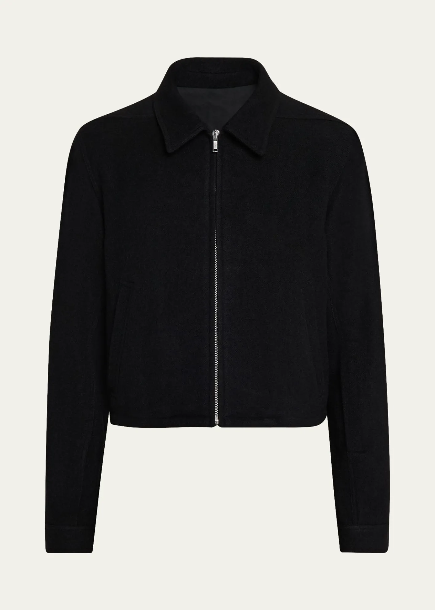 Rick OwensMen's Alice Wool Cropped Full-Zip Blouson