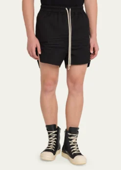 Rick OwensMen's Cotton Maxi-Drawstring Shorts