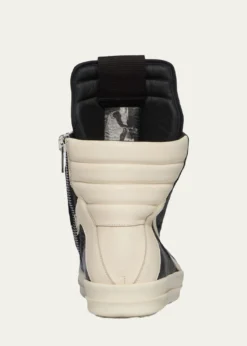 Rick OwensMen's Geobasket Tumbled Leather High-Top Sneakers