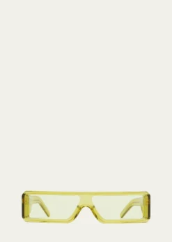 Rick OwensMen's Gethshades Acetate and Nylon Flat-Top Rectangle Sunglasses