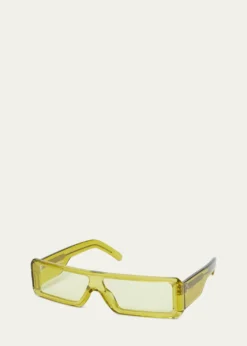 Rick OwensMen's Gethshades Acetate and Nylon Flat-Top Rectangle Sunglasses