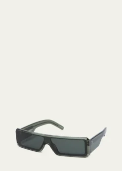 Rick OwensMen's Gethshades Acetate and Nylon Flat-Top Rectangle Sunglasses