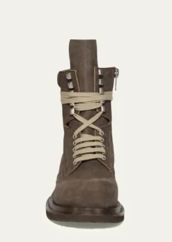 Rick OwensMen's Low Army Gabe Leather Lace-Up Ankle Boots