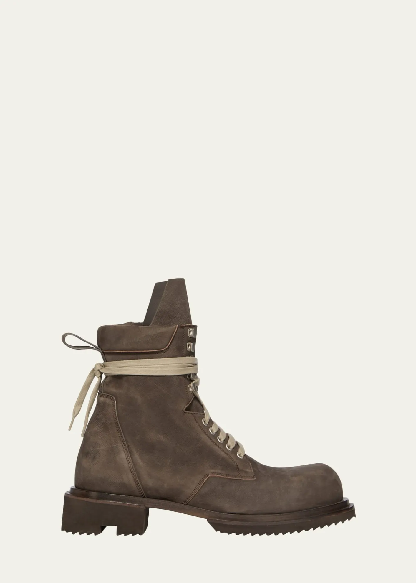 Rick OwensMen's Low Army Gabe Leather Lace-Up Ankle Boots