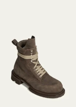 Rick OwensMen's Low Army Gabe Leather Lace-Up Ankle Boots