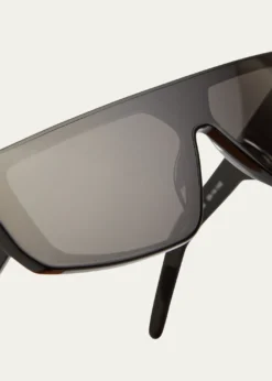 Rick OwensMen's Performa Flat-Top Shield Sunglasses