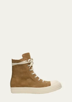 Rick OwensMen's Sneaks Suede High-Top Sneakers