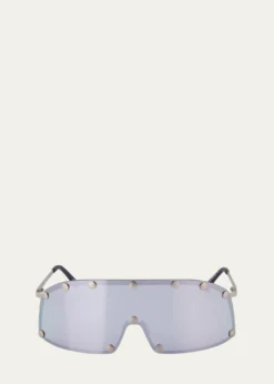 Rick OwensMen's Steel Shield Sunglasses