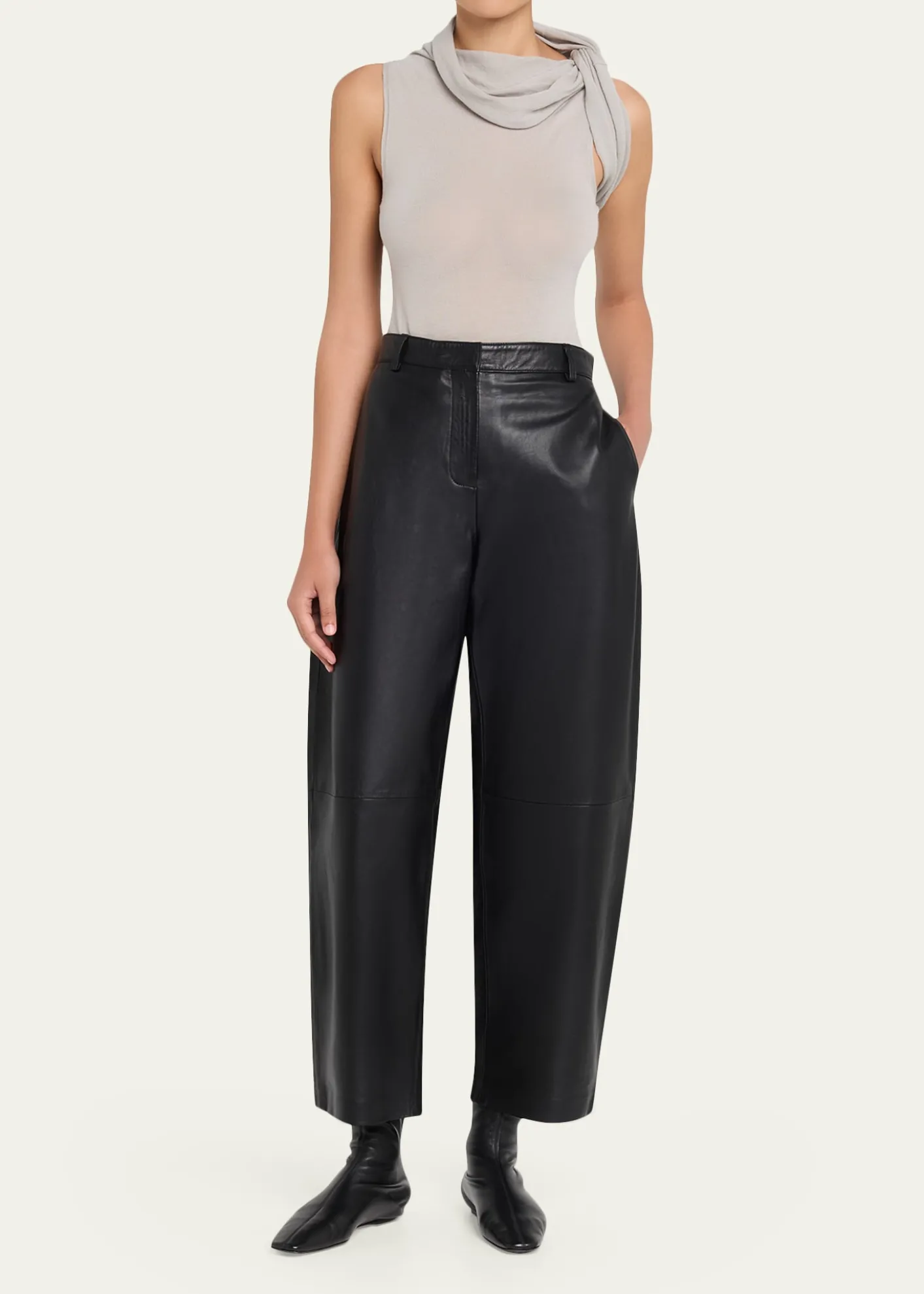 Rick OwensTwisted Cowl-Neck Sleeveless Top