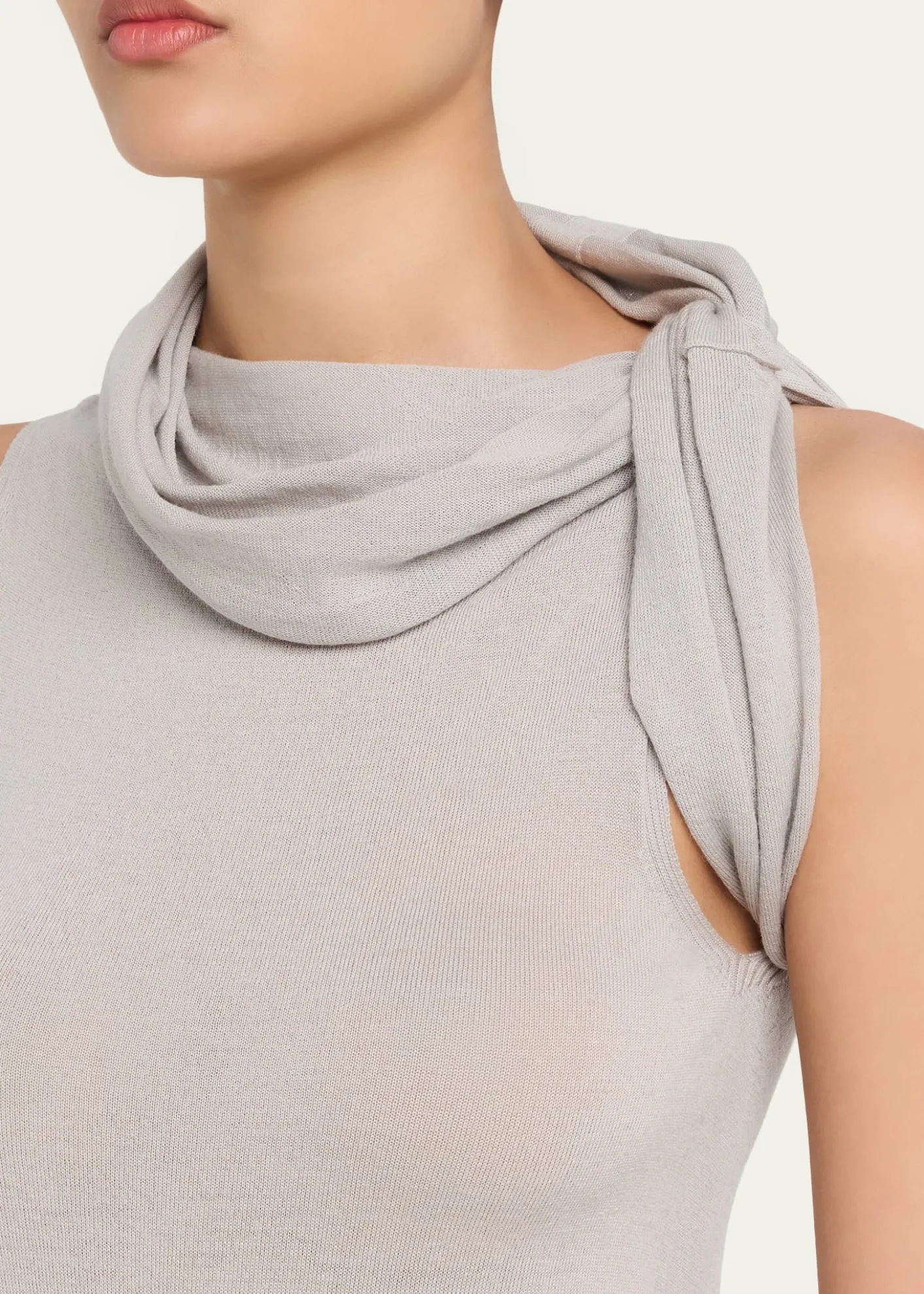 Rick OwensTwisted Cowl-Neck Sleeveless Top