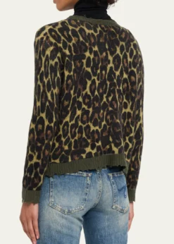 R13Leopard-Print Cashmere Sweater