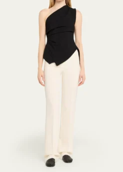 RoheDraped One-Shoulder Top