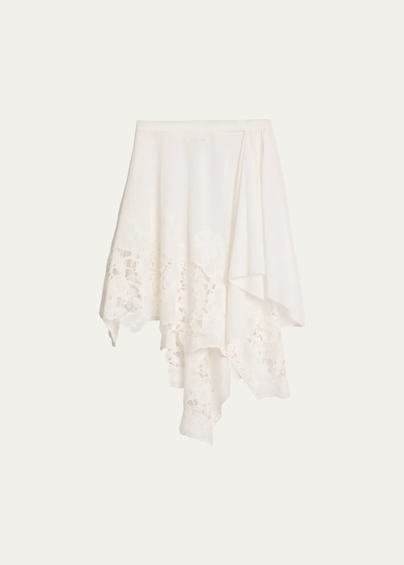 Ronny KoboAshley Embroidered Asymmetric Cotton Skirt