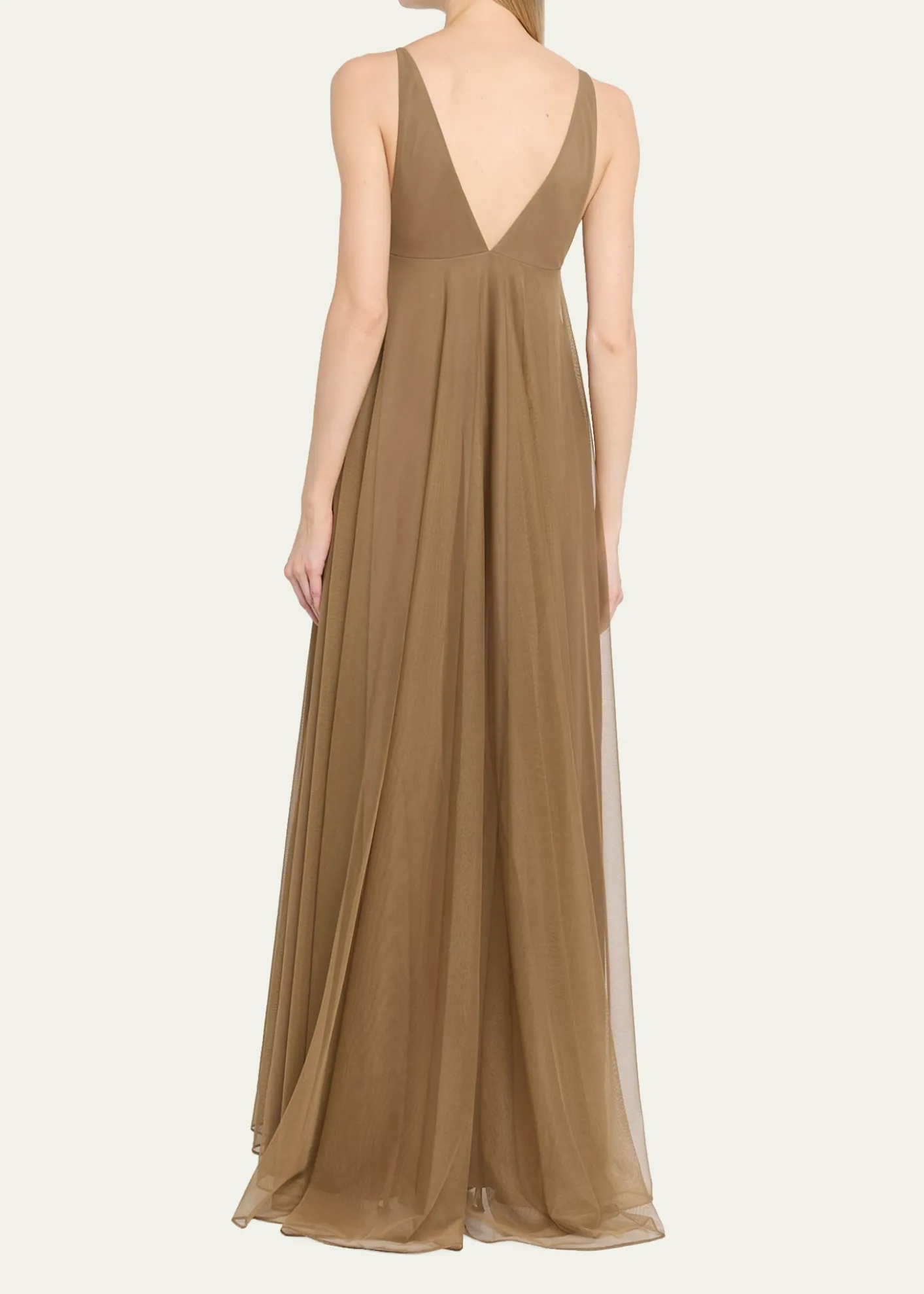Ronny KoboChrissina Plunging Tulle Gown