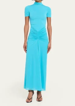Ronny KoboEnid Ruched Tissue Jersey Maxi Dress