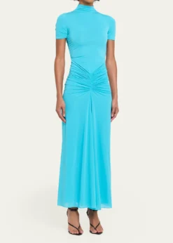Ronny KoboEnid Ruched Tissue Jersey Maxi Dress