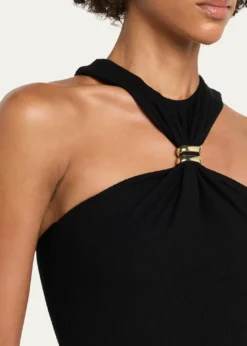 Ronny KoboMarcel Embellished Halter Jersey Top